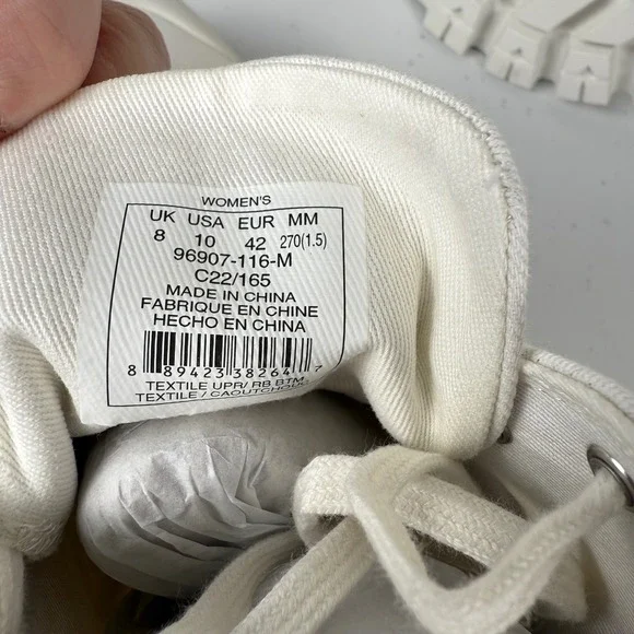 Palladium Pallabase Twill Boots Women's 10 Star White Platform Canvas Zip Up USA - Picture 4 of 11